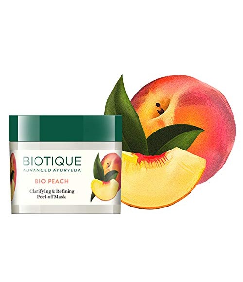 Biotique Bio Peach Clarifying and Refining Peel Off Mask for Oily and Acne Prone Skin, 50g